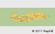 Savanna Style Panoramic Map of Upper River, single color outside