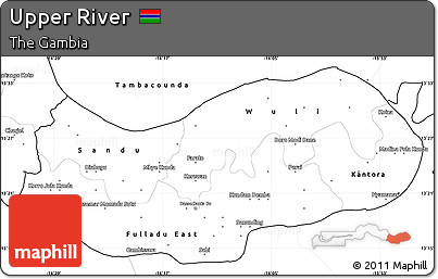 Blank Simple Map of Upper River