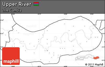Blank Simple Map of Upper River, no labels