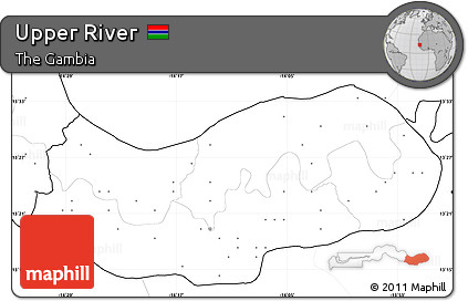 Blank Simple Map of Upper River, no labels