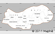 Gray Simple Map of Upper River, cropped outside