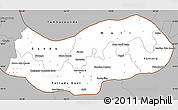 Gray Simple Map of Upper River