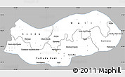 Gray Simple Map of Upper River, single color outside