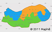 Political Simple Map of Upper River, cropped outside
