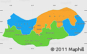 Political Simple Map of Upper River, single color outside