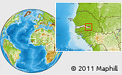 Physical Location Map of Wuli, highlighted country