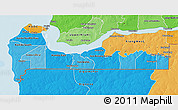 Political Shades 3D Map of Western