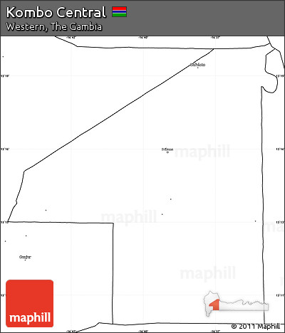 Blank Simple Map of Kombo Central