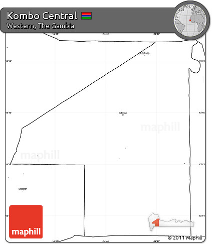 Blank Simple Map of Kombo Central