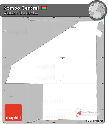 Gray Simple Map of Kombo Central