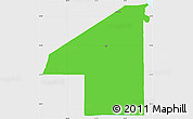 Political Simple Map of Kombo Central, single color outside