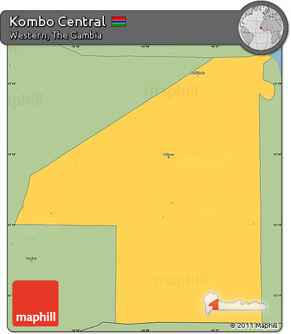 Savanna Style Simple Map of Kombo Central