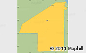 Savanna Style Simple Map of Kombo Central, single color outside