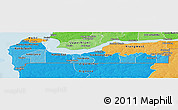 Political Shades Panoramic Map of Western