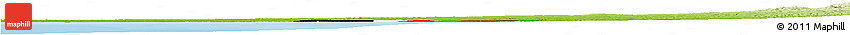 Flag Horizon Map of Gaza Strip, physical outside, flag rotated