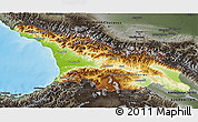 Physical 3D Map of Georgia, darken, semi-desaturated, land only