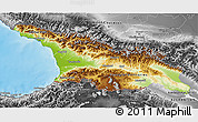 Physical 3D Map of Georgia, desaturated, land only