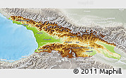 Physical 3D Map of Georgia, lighten, semi-desaturated, land only