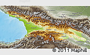 Physical 3D Map of Georgia, semi-desaturated, land only