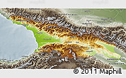 Physical 3D Map of Georgia, semi-desaturated