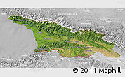 Satellite 3D Map of Georgia, lighten, desaturated