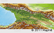 Satellite 3D Map of Georgia, physical outside