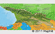 Satellite 3D Map of Georgia, political outside