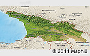 Satellite 3D Map of Georgia, shaded relief outside