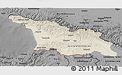 Shaded Relief 3D Map of Georgia, darken, desaturated