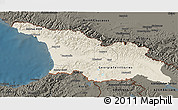 Shaded Relief 3D Map of Georgia, darken