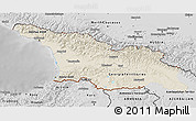 Shaded Relief 3D Map of Georgia, desaturated