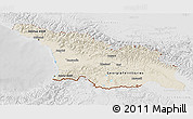 Shaded Relief 3D Map of Georgia, lighten, desaturated