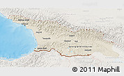Shaded Relief 3D Map of Georgia, lighten, land only
