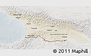 Shaded Relief 3D Map of Georgia, lighten, semi-desaturated