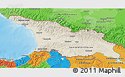 Shaded Relief 3D Map of Georgia, political outside, shaded relief sea
