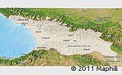 Shaded Relief 3D Map of Georgia, satellite outside, shaded relief sea