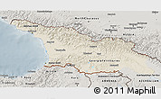 Shaded Relief 3D Map of Georgia, semi-desaturated