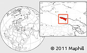 Blank Location Map of Abkhaz ASSR