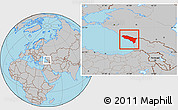 Gray Location Map of Abkhaz ASSR