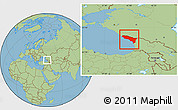 Savanna Style Location Map of Abkhaz ASSR