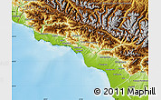 Physical Map of Abkhaz ASSR