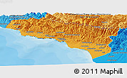 Political Panoramic Map of Abkhaz ASSR