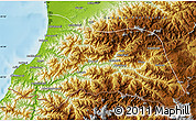 Physical Map of Adzhar ASSR