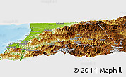 Physical Panoramic Map of Adzhar ASSR
