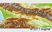 Physical 3D Map of Georgia Territories