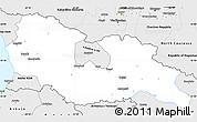 Silver Style Simple Map of Georgia Territories