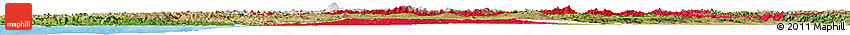 Flag Horizon Map of Georgia, satellite outside, bathymetry sea, flag aligned to the middle