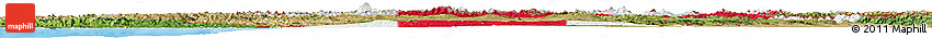 Flag Horizon Map of Georgia, satellite outside, bathymetry sea, flag rotated