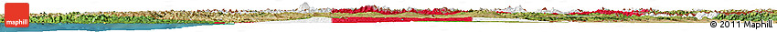 Flag Horizon Map of Georgia, satellite outside, flag rotated