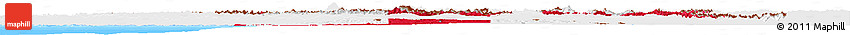 Flag Horizon Map of Georgia, single color outside, bathymetry sea